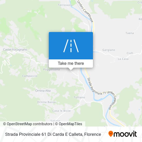 Strada Provinciale 61 Di Carda E Calleta map