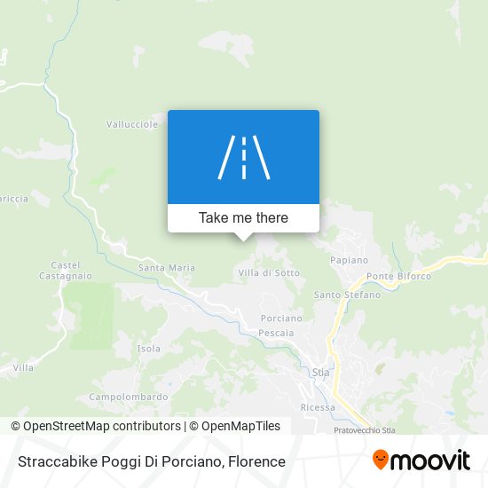 Straccabike Poggi Di Porciano map