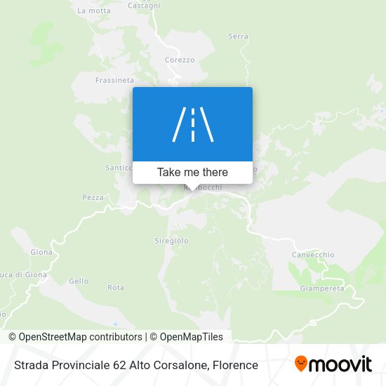 Strada Provinciale 62 Alto Corsalone map