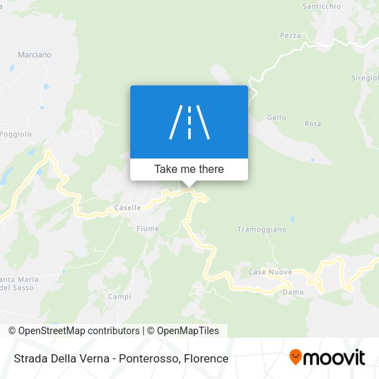 Strada Della Verna - Ponterosso map