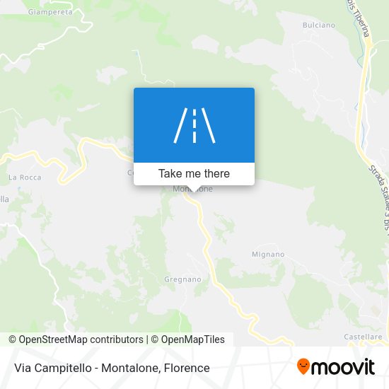 Via Campitello - Montalone map