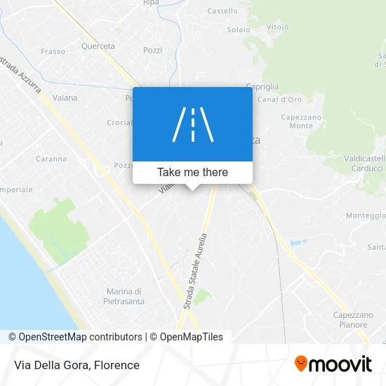 Via Della Gora map