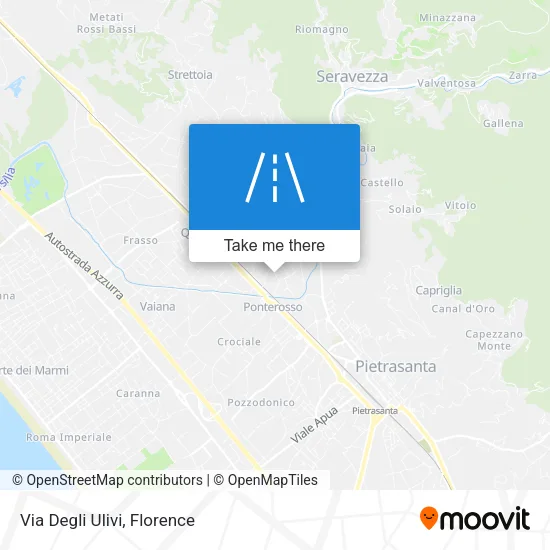 Via Degli Ulivi map