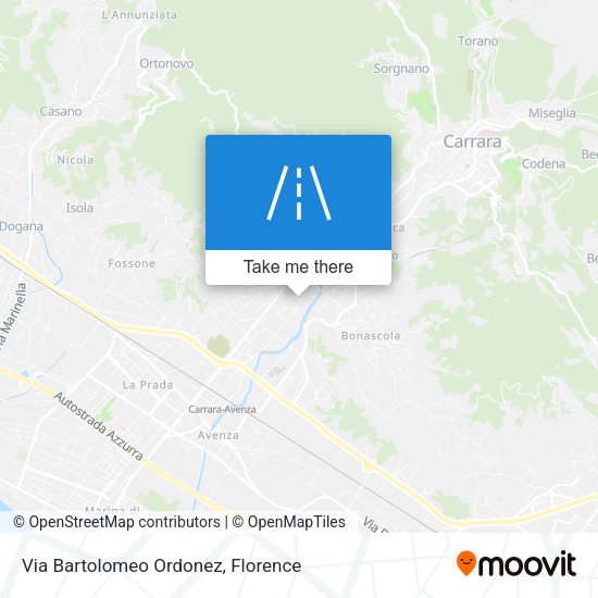 Via Bartolomeo Ordonez map