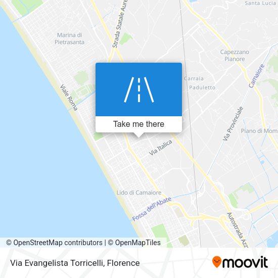 Via Evangelista Torricelli map