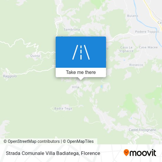 Strada Comunale Villa Badiatega map