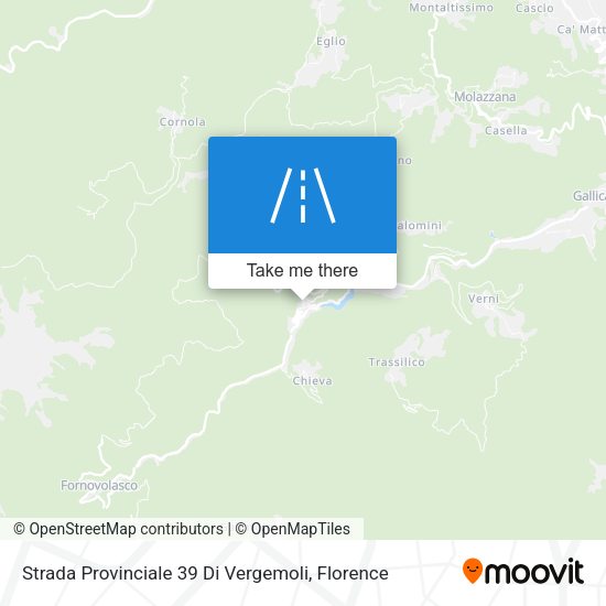 Strada Provinciale 39 Di Vergemoli map