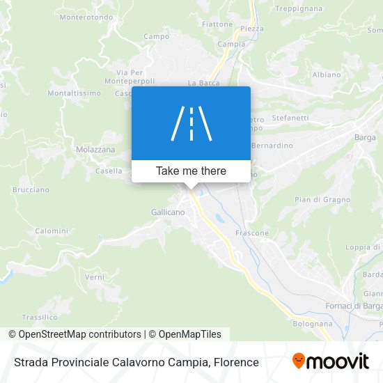 Strada Provinciale Calavorno Campia map