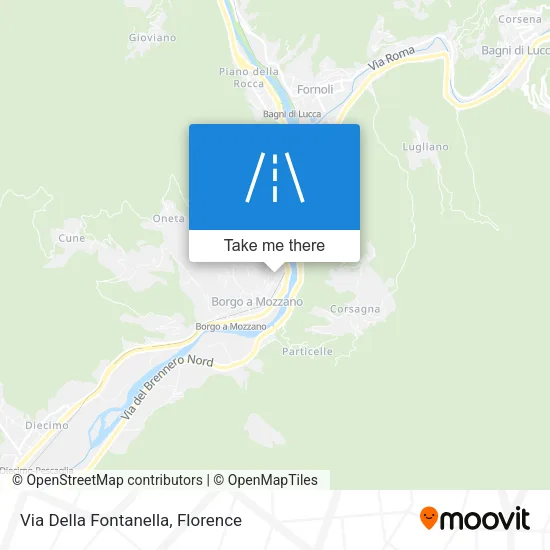 Via Della Fontanella map