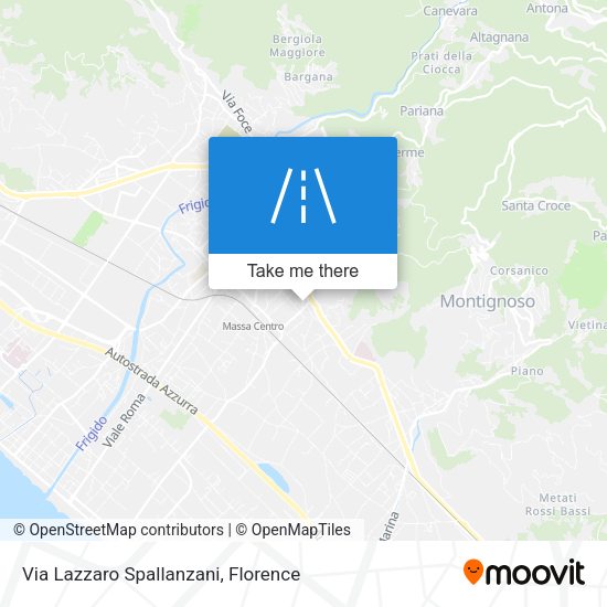 Via Lazzaro Spallanzani map