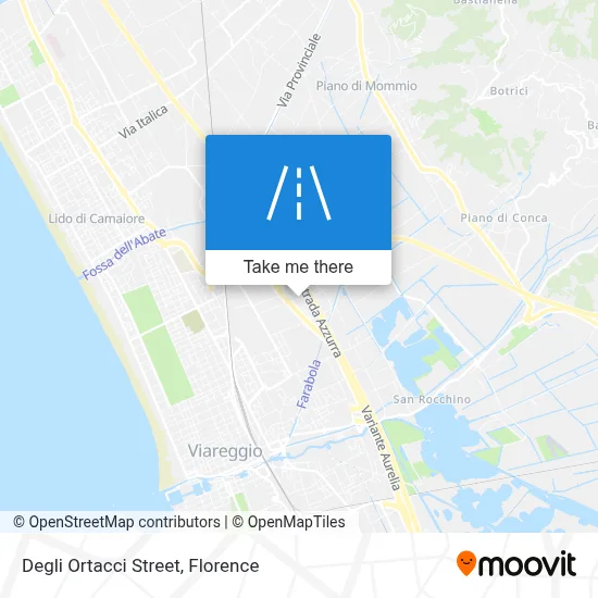 Degli Ortacci Street map