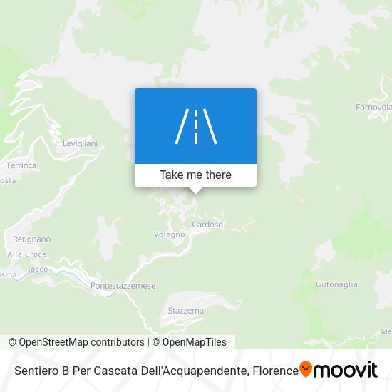 Sentiero B Per Cascata Dell'Acquapendente map