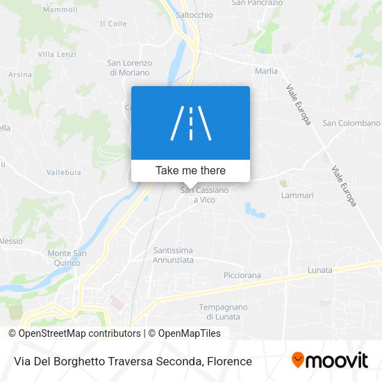 Via Del Borghetto Traversa Seconda map