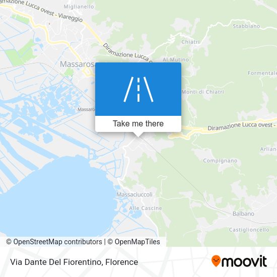 Via Dante Del Fiorentino map