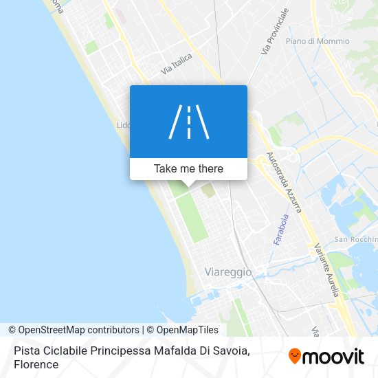 Pista Ciclabile Principessa Mafalda Di Savoia map