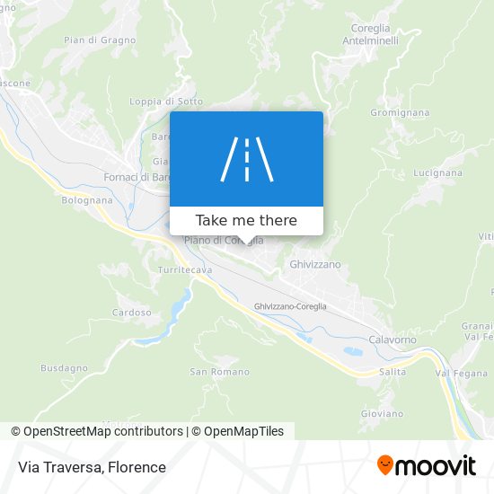 Via Traversa map