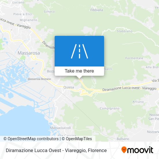 Diramazione Lucca Ovest - Viareggio map