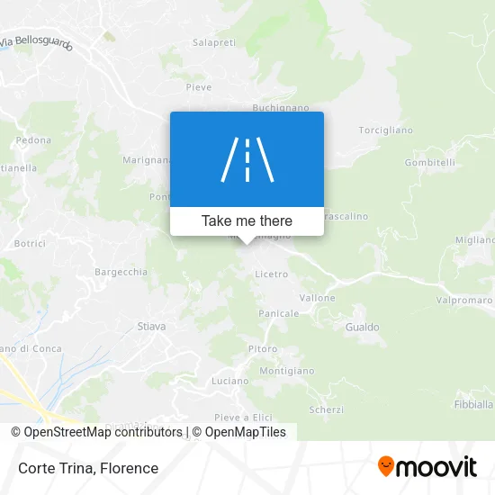 Corte Trina map