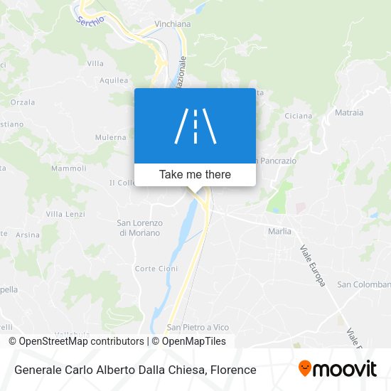 Generale Carlo Alberto Dalla Chiesa map