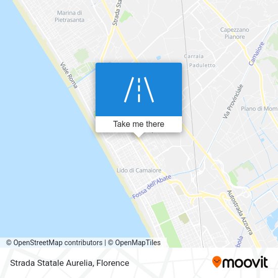 Strada Statale Aurelia map