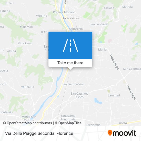 Via Delle Piagge Seconda map