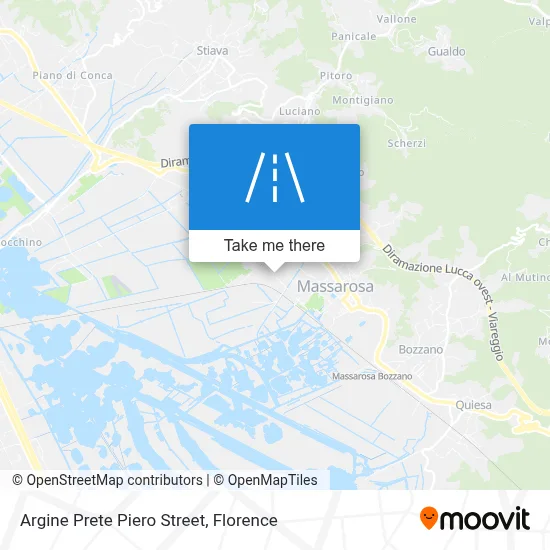 Argine Prete Piero Street map