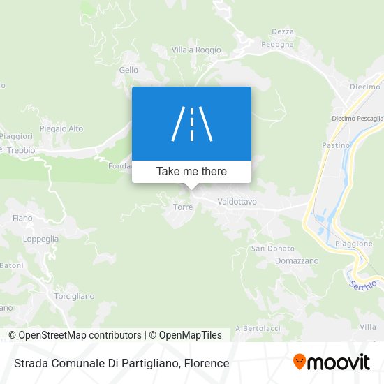 Strada Comunale Di Partigliano map