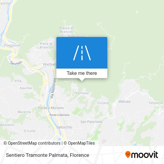 Sentiero Tramonte Palmata map