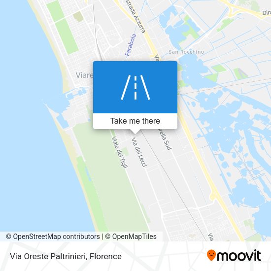 Via Oreste Paltrinieri map