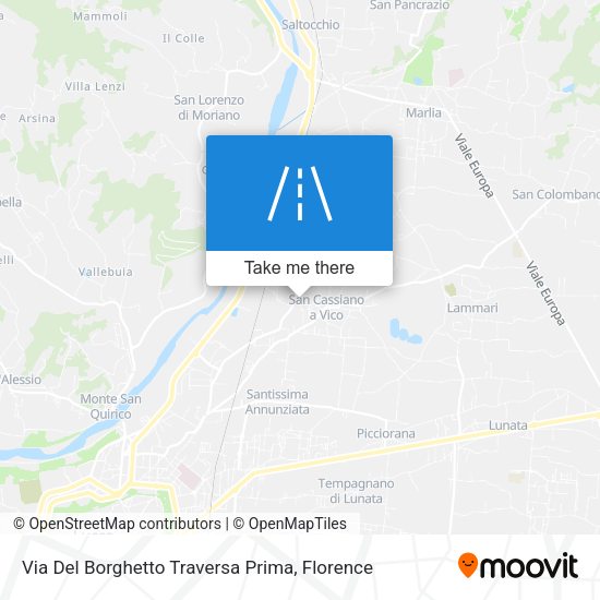 Via Del Borghetto Traversa Prima map