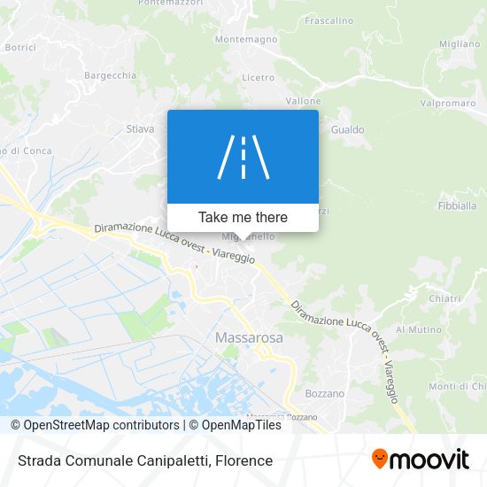 Strada Comunale Canipaletti map