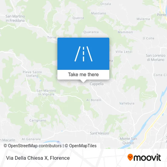 Via Della Chiesa X map