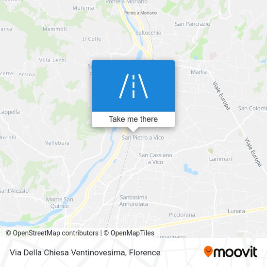 Via Della Chiesa Ventinovesima map