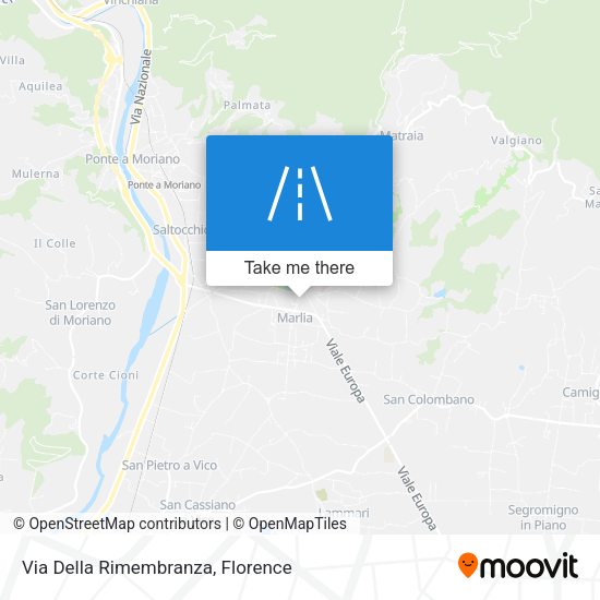 Via Della Rimembranza map