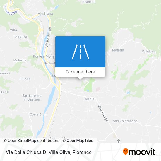 Via Della Chiusa Di Villa Oliva map