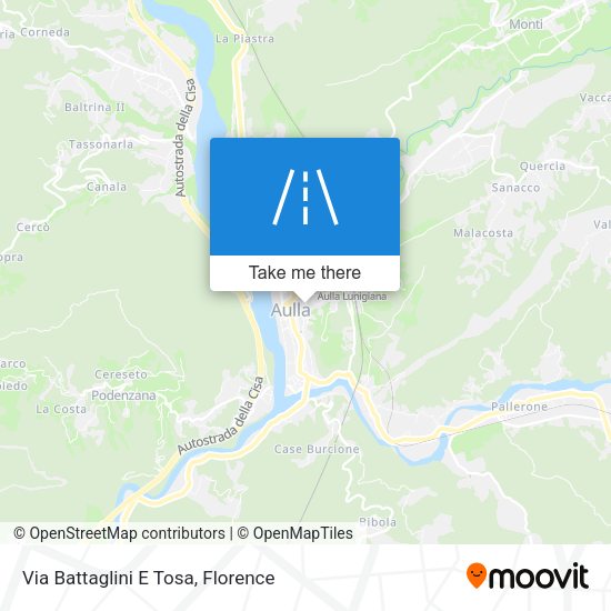 Via Battaglini E Tosa map