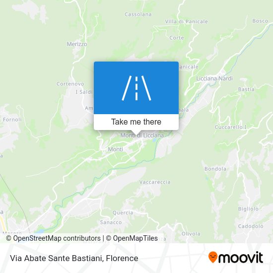 Via Abate Sante Bastiani map
