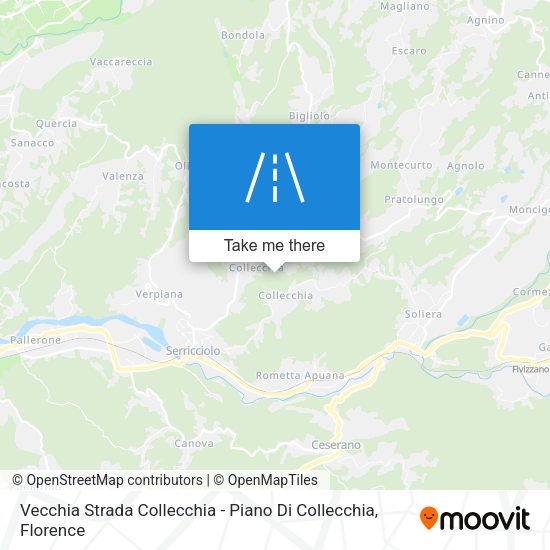 Vecchia Strada Collecchia - Piano Di Collecchia map
