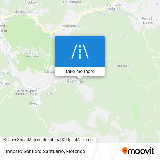 Innesto Sentiero Santuario map