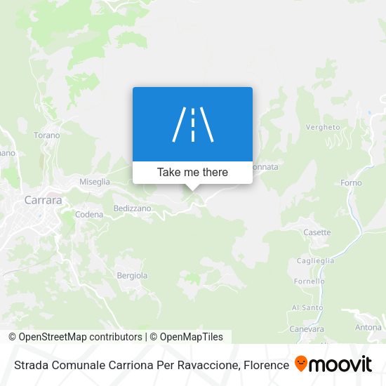 Strada Comunale Carriona Per Ravaccione map