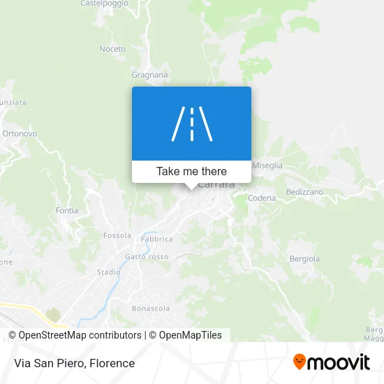 Via San Piero map