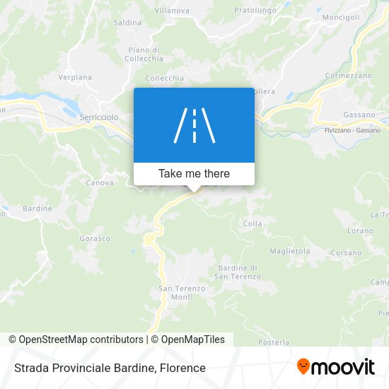 Strada Provinciale Bardine map