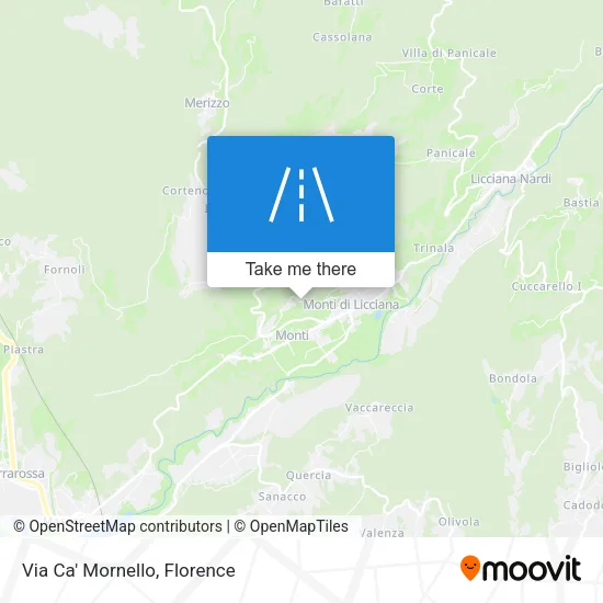 Via Ca' Mornello map