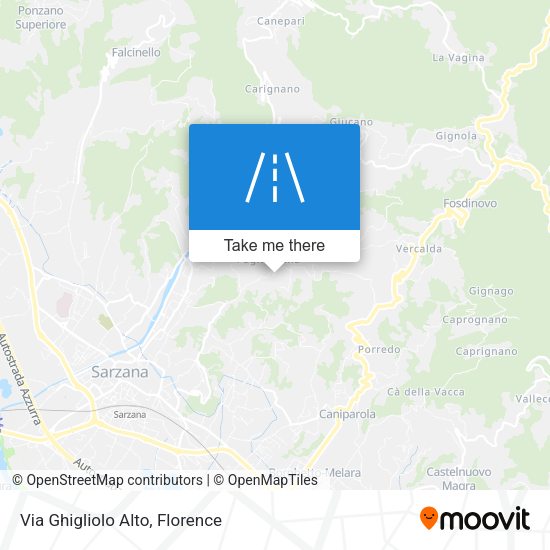 Via Ghigliolo Alto map