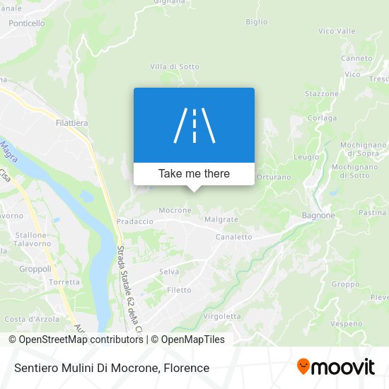 Sentiero Mulini Di Mocrone map