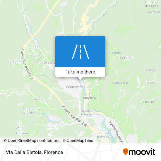Via Della Bietola map