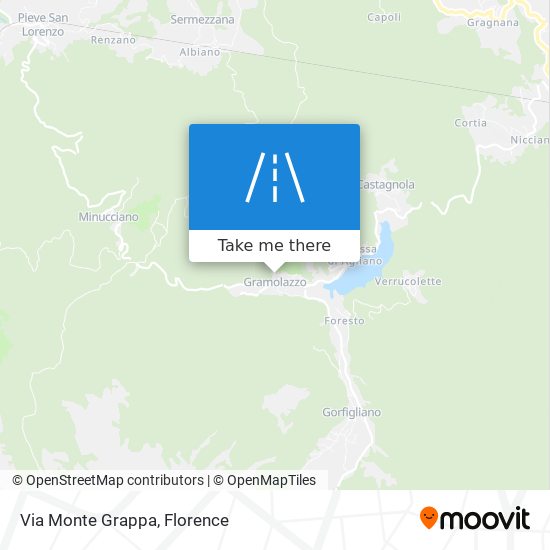 Via Monte Grappa map