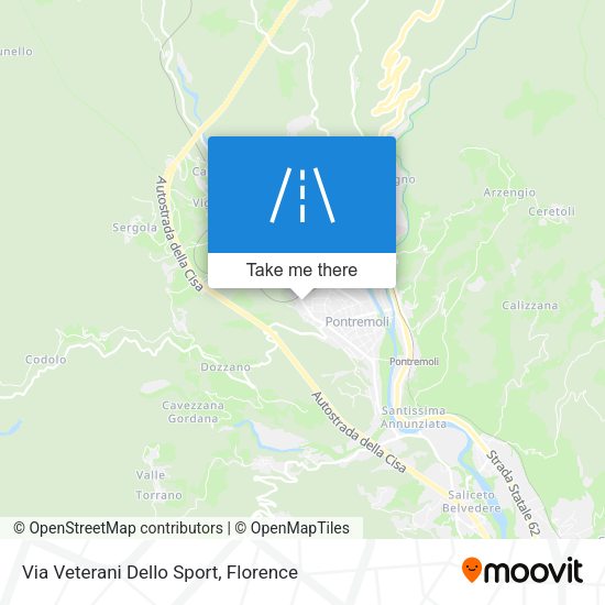 Via Veterani Dello Sport map