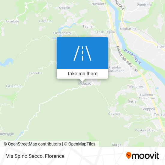 Via Spino Secco map