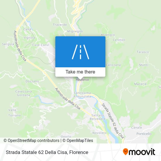 Strada Statale 62 Della Cisa map